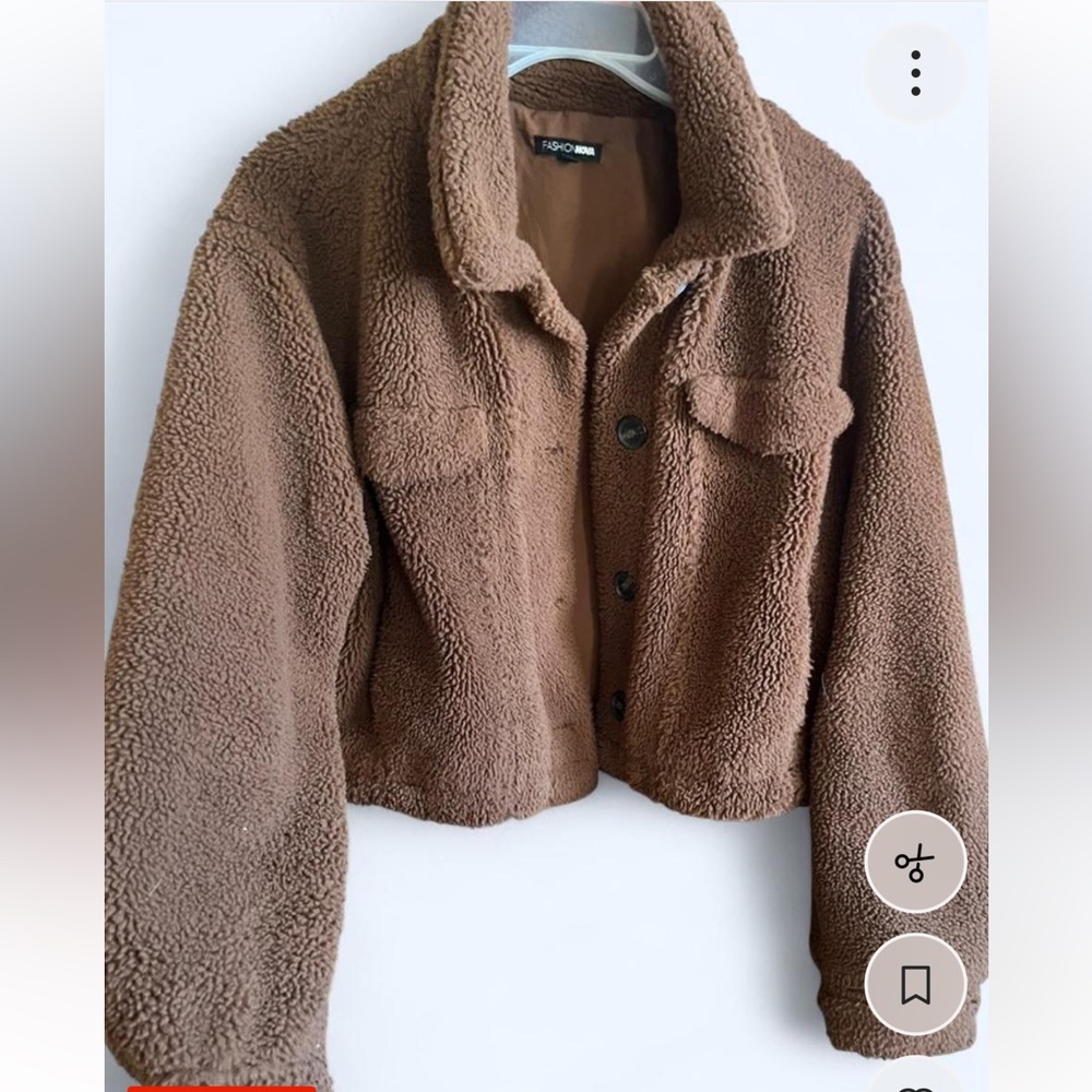 Topshop Brown Teddy Jacket